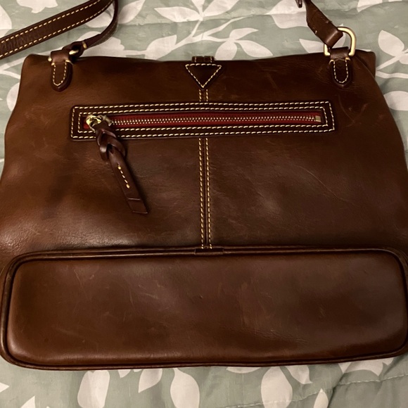 Dooney & Bourke Brown Leather Crossbody Bag - Picture 4 of 8